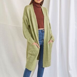 New Forever21 sweater midi cardigan sweater jacket, size medium, oversized